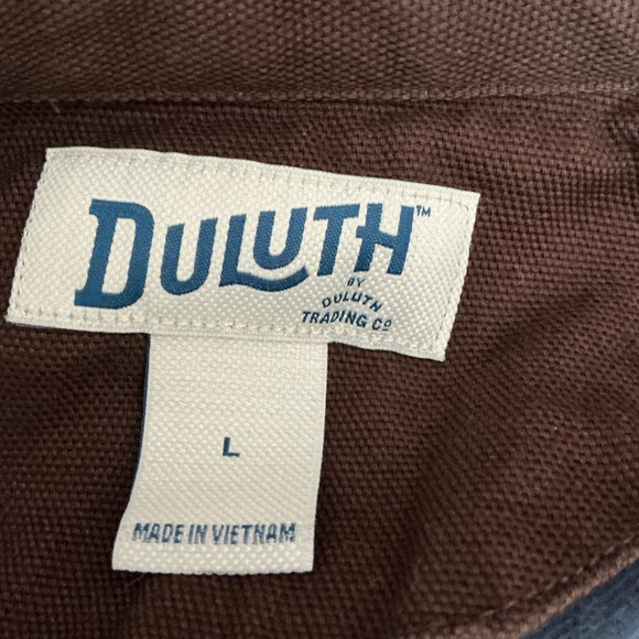 Duluth Trading Hanger Bender Fire Hose Shirt Jacket Dark Brown Large - Picture 8 of 11